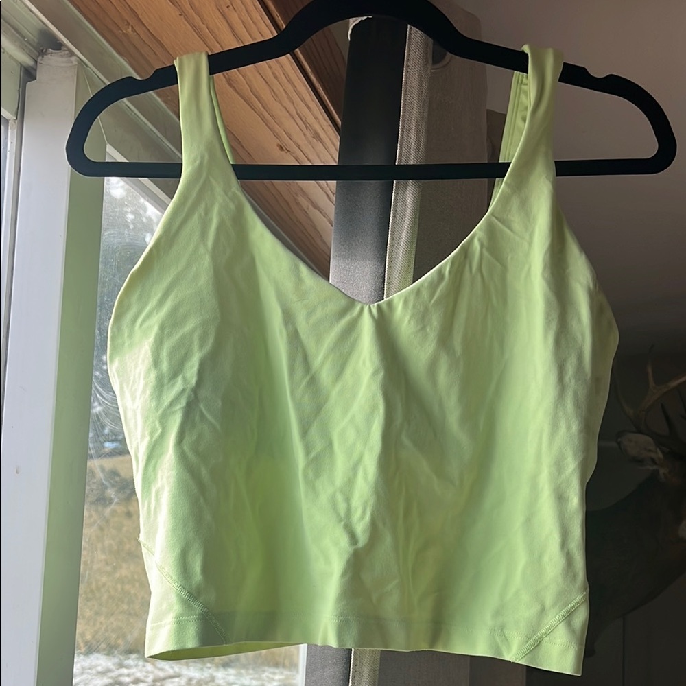 Lime Green Cropped Tank Top